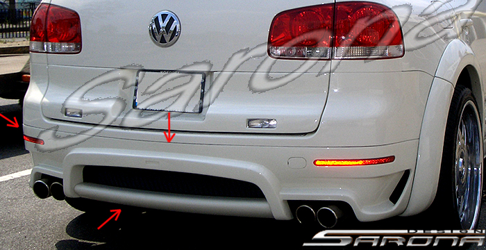 Custom VW Toureg  SUV/SAV/Crossover Rear Lip/Diffuser (2003 - 2009) - $750.00 (Part #VW-001-RA)